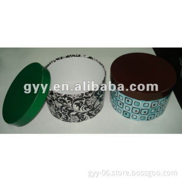 Storage round paper box with customized design